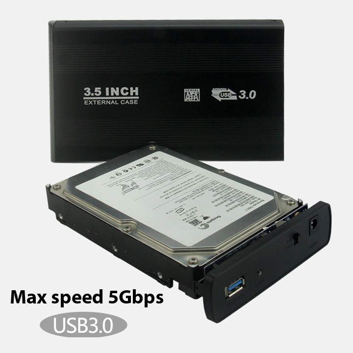 Hộp Ổ Cứng 3.5 Inch USB3.0 / 2.0 SATA SHUOLE Dùng Cho Ổ Cứng Máy Tính Bàn | BigBuy360 - bigbuy360.vn