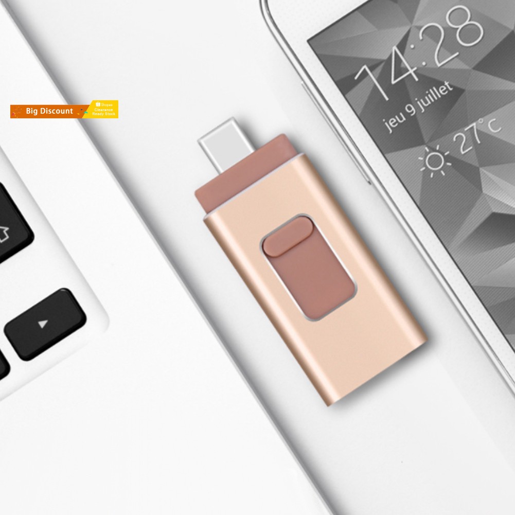 USB micro Type-C 3.0 4 trong 1 8-128G cho iPhone Android PC