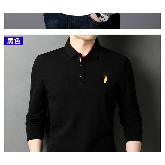 Áo polo nam dài tay lịch sự kiểu dáng lịch sự phù hợp với mọi khách hàng.