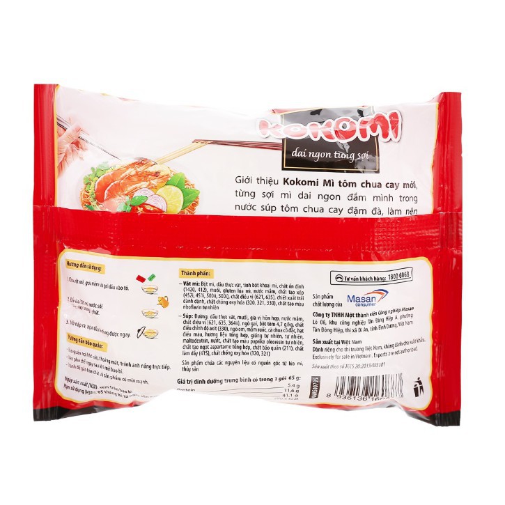 Thùng 30 Gói 65g Mì Tôm Chua Cay Kokomi | BigBuy360 - bigbuy360.vn