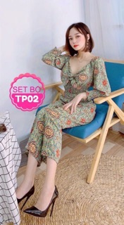Set bộ thổ cẩm tay dài