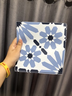 Ảnh chụp thật decal gạch bông