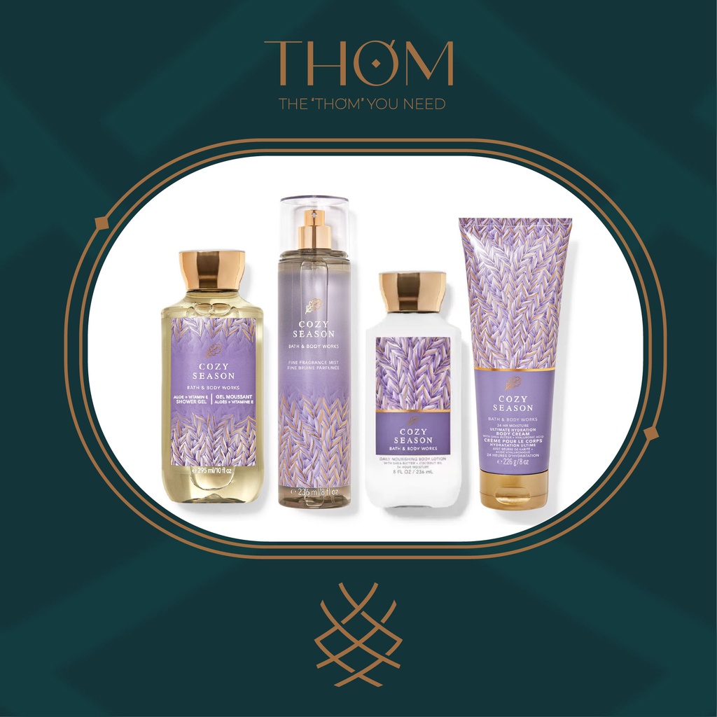 COZY SEASON Sản Phẩm Tắm Dưỡng Xịt Thơm Toàn Thân Bath & Body Works