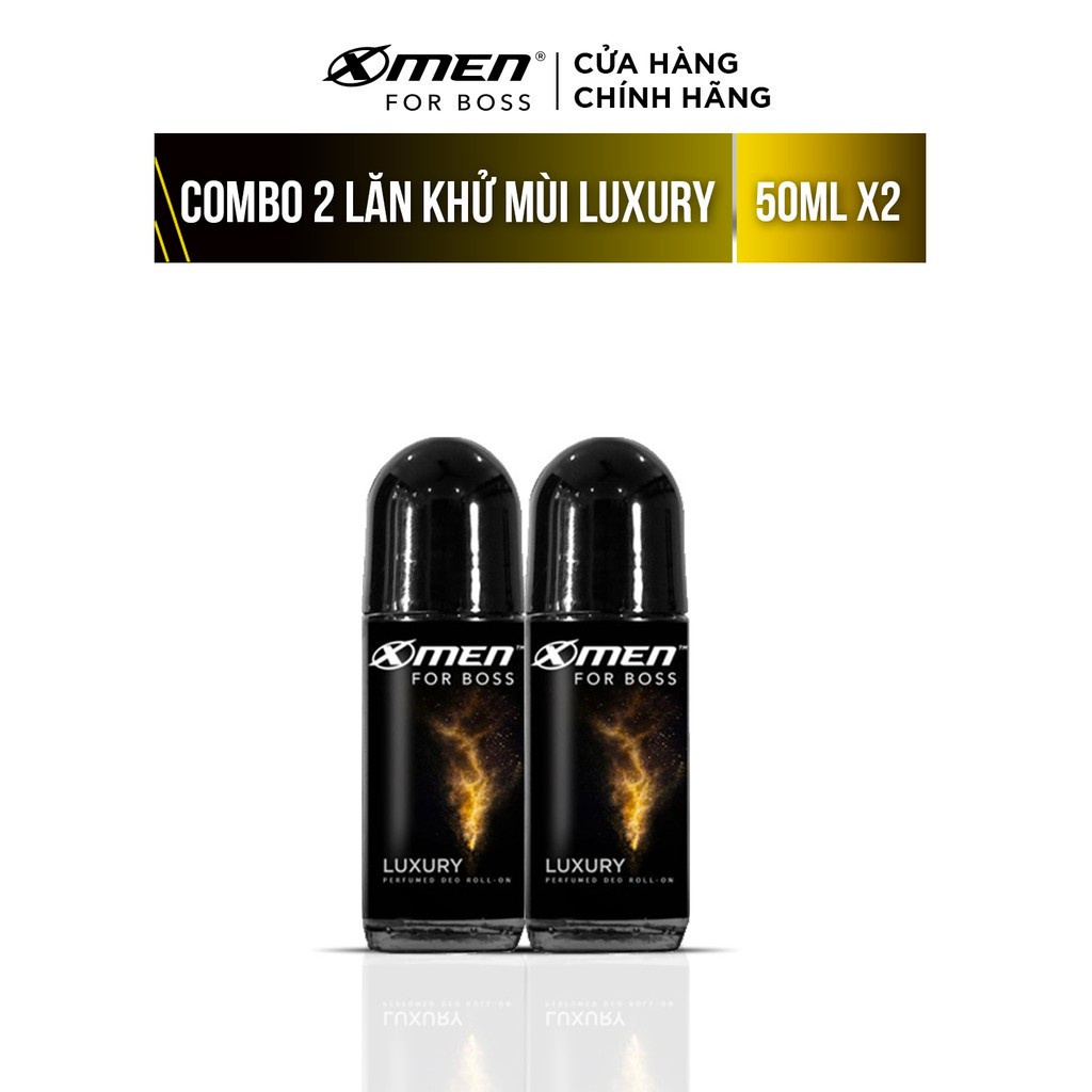 [Nhập FMCGMALL -8% đơn 250K] Bộ 2 Lăn khử mùi Xmen for boss 50ml Hương Sang Trọng Luxury