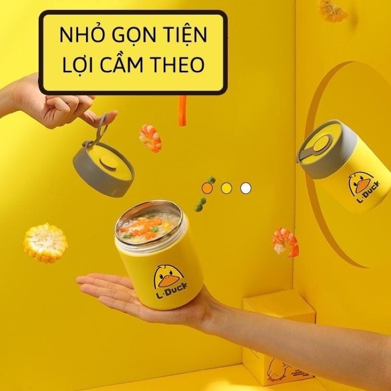 BÌNH GIỮ NHIỆT CON VỊT VÀNG 430ml