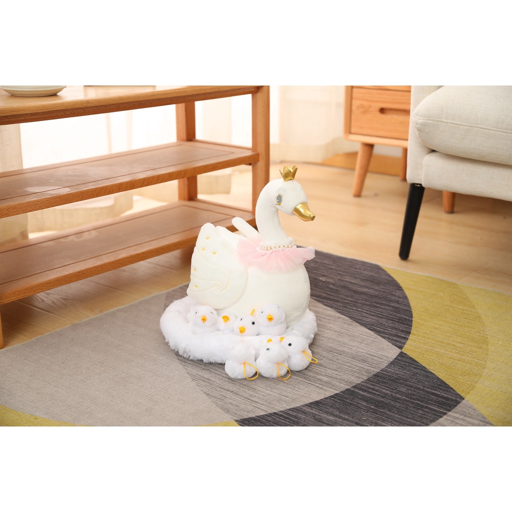 1 Set Đồ Chơi Thiên Nga Nhồi Bông 30cm Dễ Thương