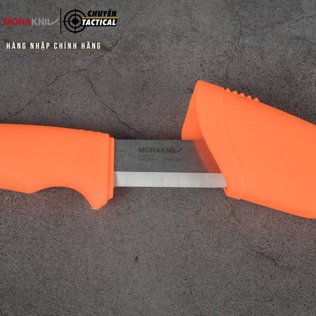 Dụng cụ dao phượt, dao dã ngoại Morakniv® Bushcraft Orange  - Thép không gỉ - Hàng nhập chính hãng - Made in Sweden