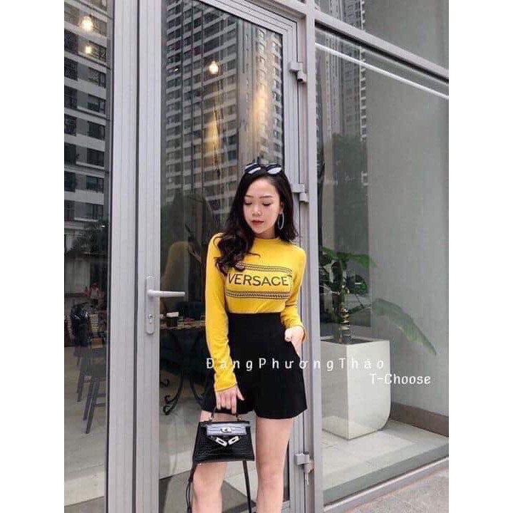 Quần short nữ cạp liền quần sooc nữ chất tuyết mưa không nhăn không xù, khóa giọt lệ sau cạp cao Banamo Fashion 631