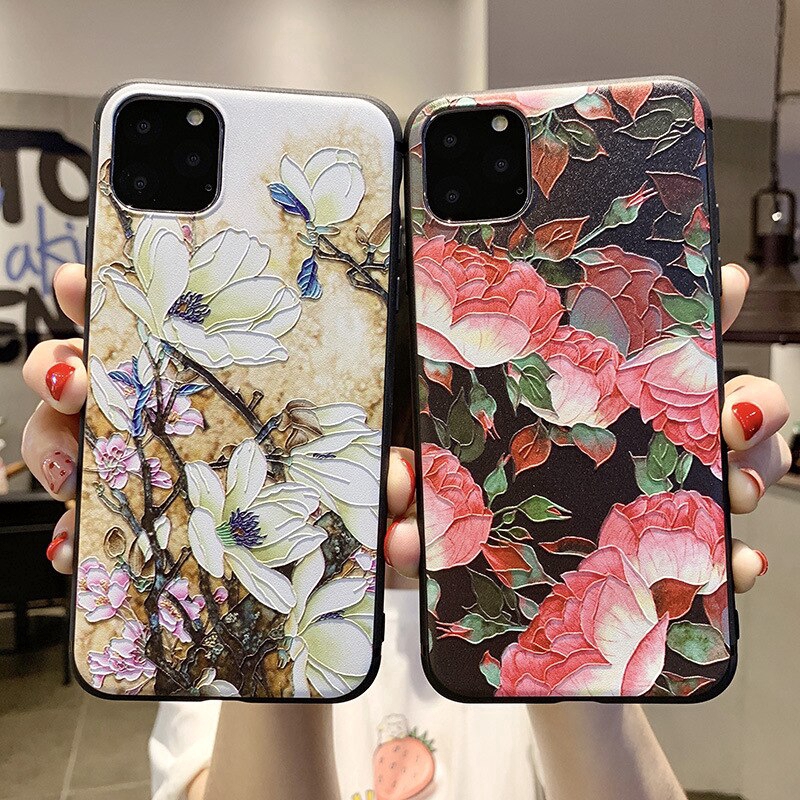 Ốp điện thoại họa tiết hoa nhiều mẫu tùy chọn thích hợp cho compatible for iPhone 14 Pro Max 13 12 mini 6S 6 7 8 Plus 11 Pro X XR XS Max se 2020