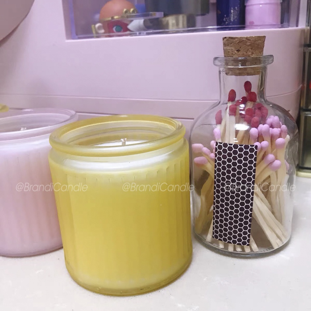 Nến thơm yucandle size nhỏ hũ sắc màu sáp dừa thiên nhiên