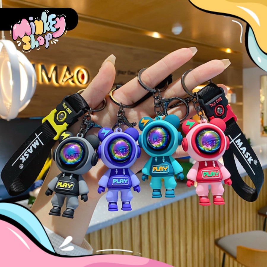 Móc Khóa Đẹp Hình Phi Hành Gia Cute phụ kiện Túi Xách dễ thương -Minkey
