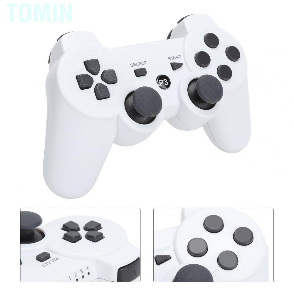 Tomin wireless gamepad rechargeable bluetooth remote control for ps3 white - ảnh sản phẩm 4