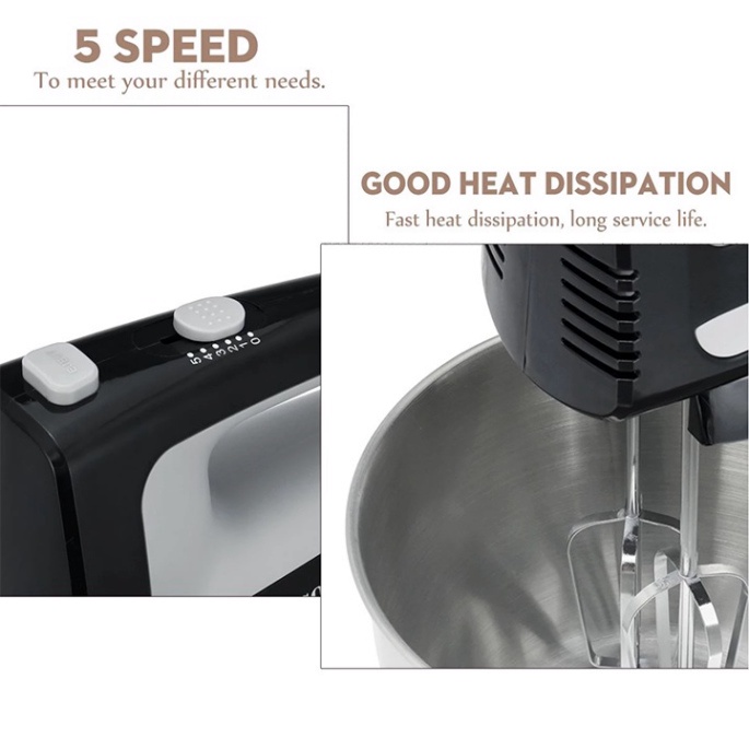 Máy đánh trứng đa năng kèm tô trộn bột rảnh tay SOKANY cối 3.5L [BH 12 Tháng]