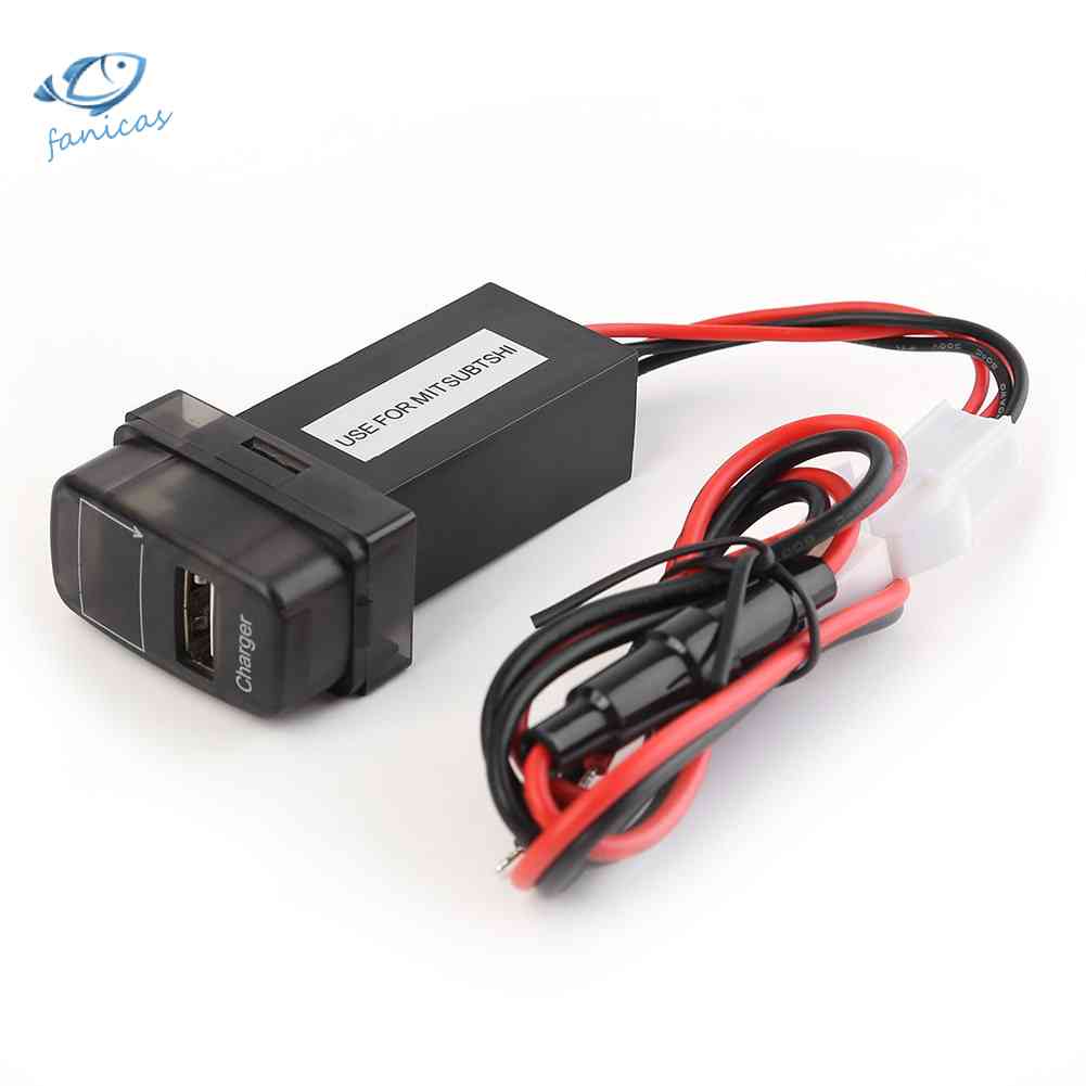 Củ Sạc Tích Hợp Đèn LED Xanh Dương FANIC 2.1A Cho Mitsubishi
