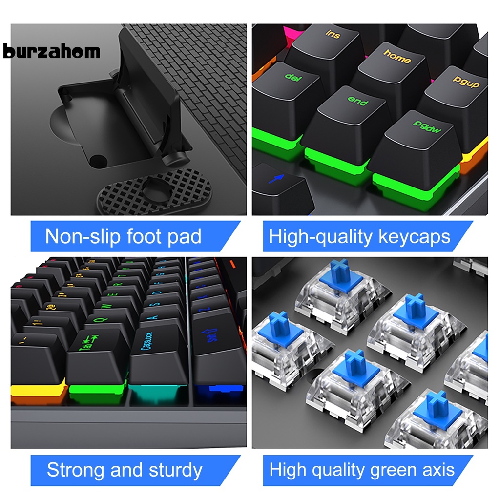 Bàn Phím 87 Phím Có Đèn Led Rgb Không Độc Hại Cho Văn Phòng