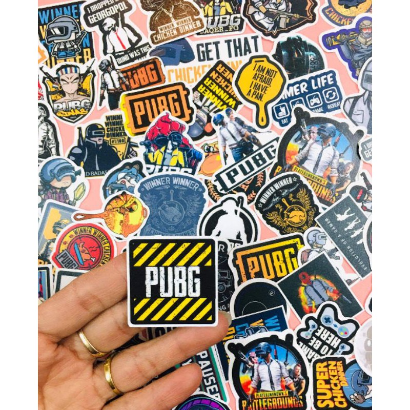 bộ 10 - 50 hình sticker game pubg decal chống nước (random hình)