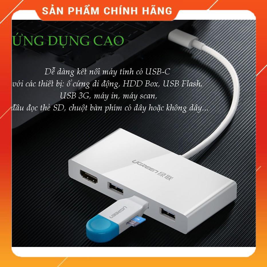 Bộ chuyển đổi USB TypeC sang HDMI và Hub USB 3.1 dài 15cm UGREEN 40374 dailyphukien