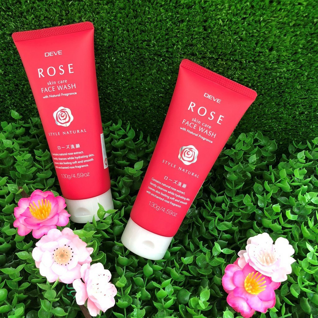 Sữa Rửa Mặt Dưỡng Ẩm Chiết Xuất Hoa Hồng Deve Rose Face Wash (130g)