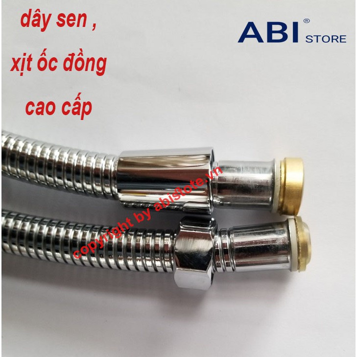 DÂY SEN TẮM, DÂY XỊT INOX ỐC ĐỒNG TÙI ĐỎ CAO CẤP HÀNG ĐẸP