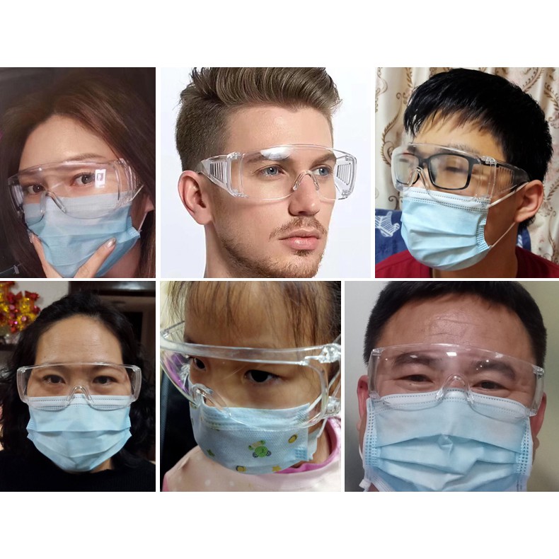Kính bảo hộ trong suốt bảo vệ mắt ngăn chặn giọt bắn, che chắn gió bụi chống tia UV | BigBuy360 - bigbuy360.vn