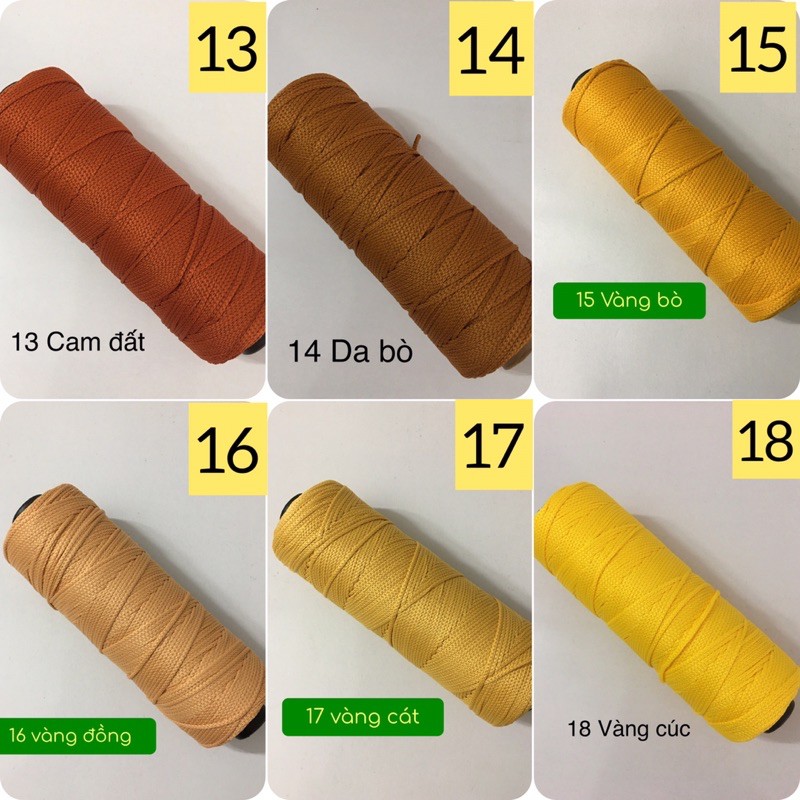 Sợi dệt trơn cotton lõi đen 125gr