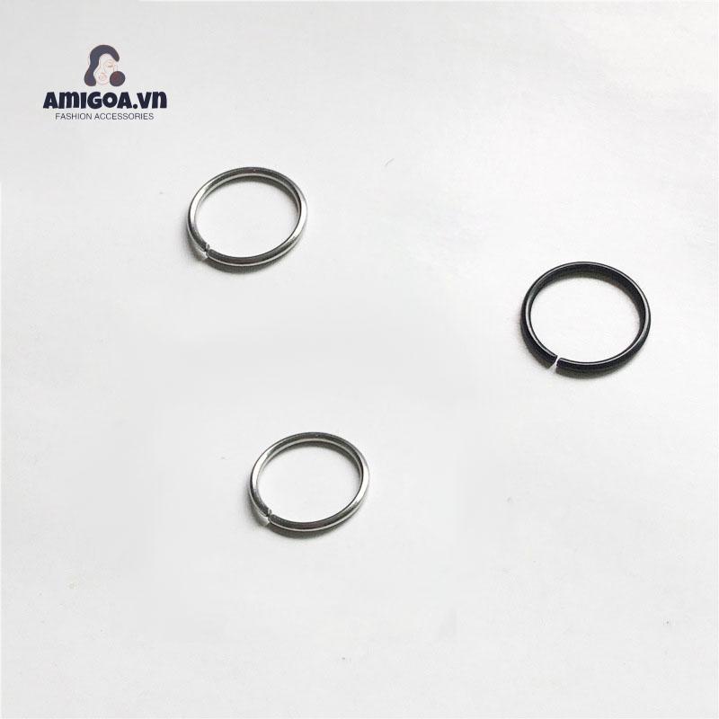 ✨✨KHUYÊN MŨI TRÒN (8mm/10mm) - Khuyên Thép Y Tế - Khuyên Mũi Nửa Vòng