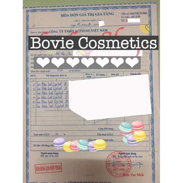 Son kem lì Bbia Last Velvet Lip Tint Màu 25 - Version 5 - Đỏ nâu - 2016 Skincare | Thế Giới Skin Care