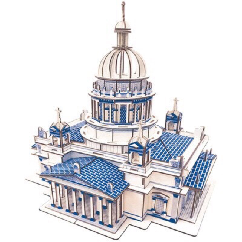 MÔ HÌNH NHÀ THỜ ISSA KIEV- Đồ chơi lắp ráp 3D gỗ