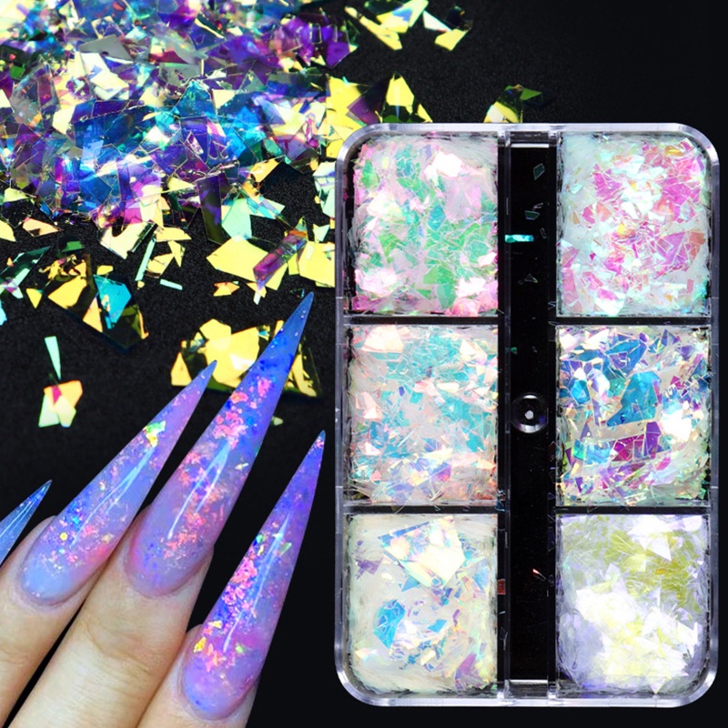 Hộp Kim Tuyến Lấp Lánh 3D Trang Trí Móng Tay