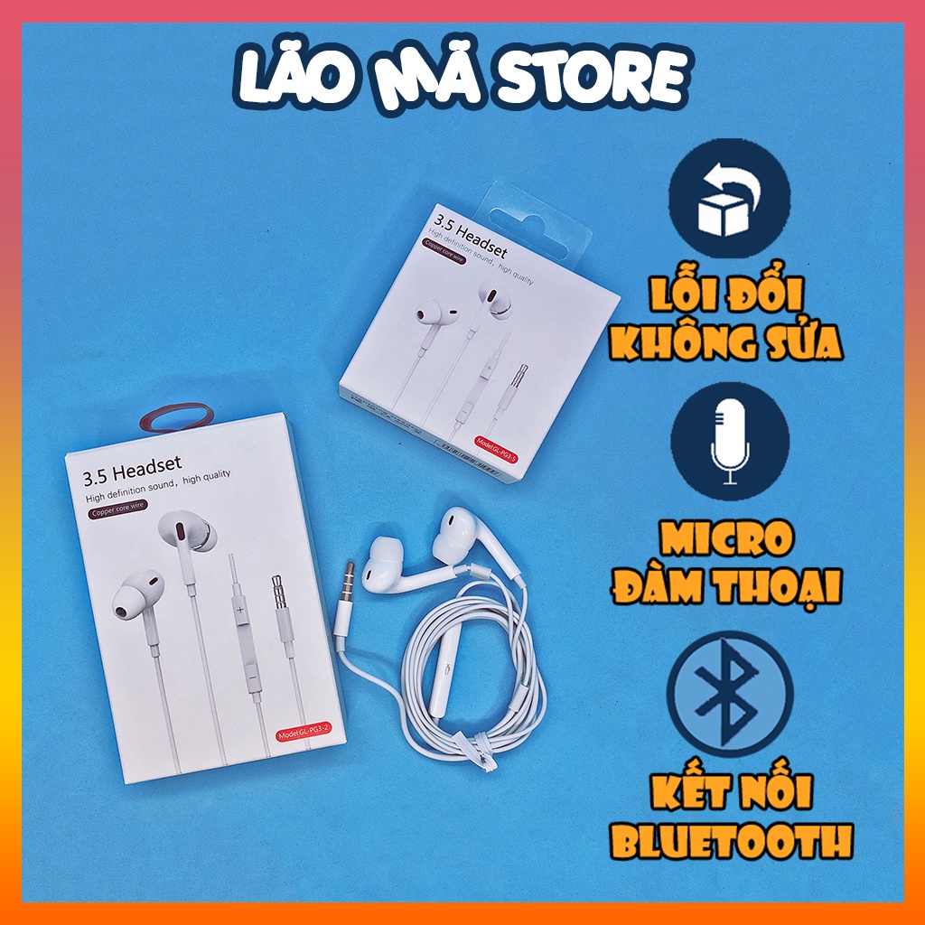 Tai Nghe Núm Cao Su Jack Tròn Chân 3.5 Nghe Gọi Cho Điện Thoại Và Máy Tính | LAOMASTORE