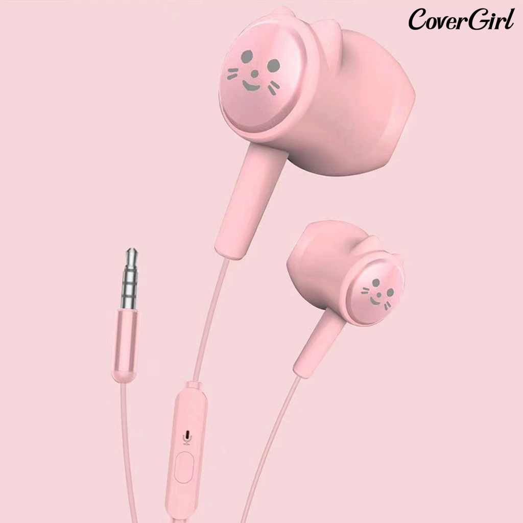 Tai Nghe Thể Thao Bằng Nhựa Hình Mèo Dễ Thương Có Dây | BigBuy360 - bigbuy360.vn