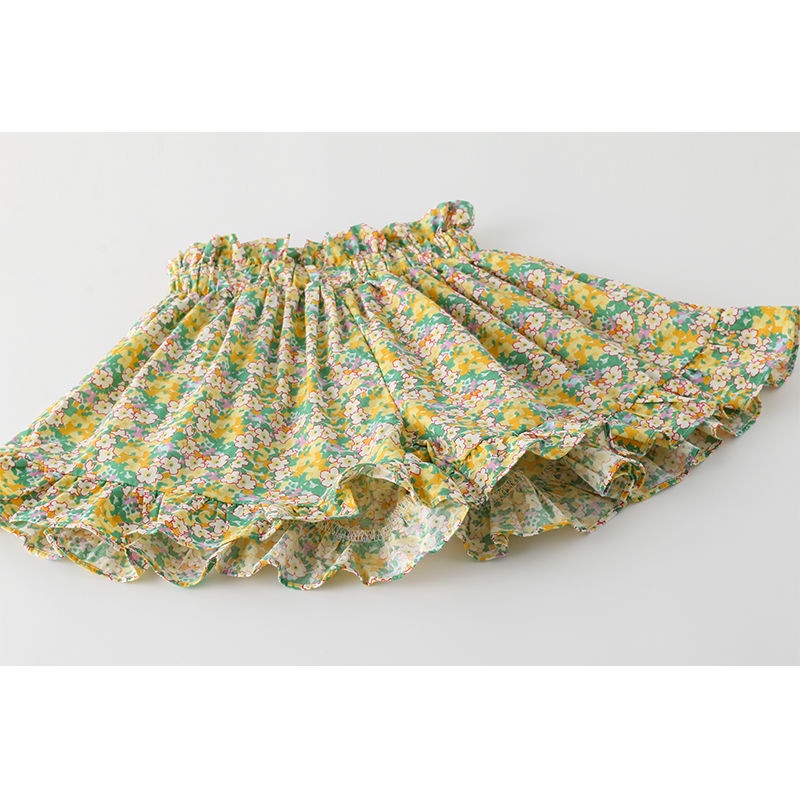 Quần Culottes Hoa Nhỏ Phong Cách Nước Ngoài Mới Cho Bé Gái