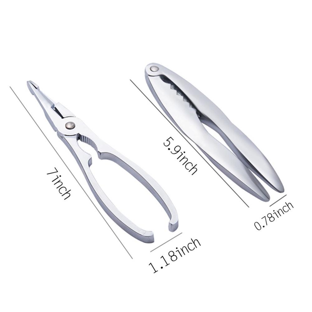 Bộ Dụng Cụ ăn Hải Sản 6 Món Bằng Thép Không GỉFREESHIPSét 6 Dụng Cụ Bóc Vỏ Tôm,Kẹp Càng Cua/Tôm Hùm Tiện Lợi
