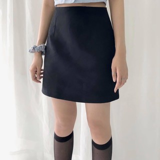 Janet studio • chân váy chữ a màu đen