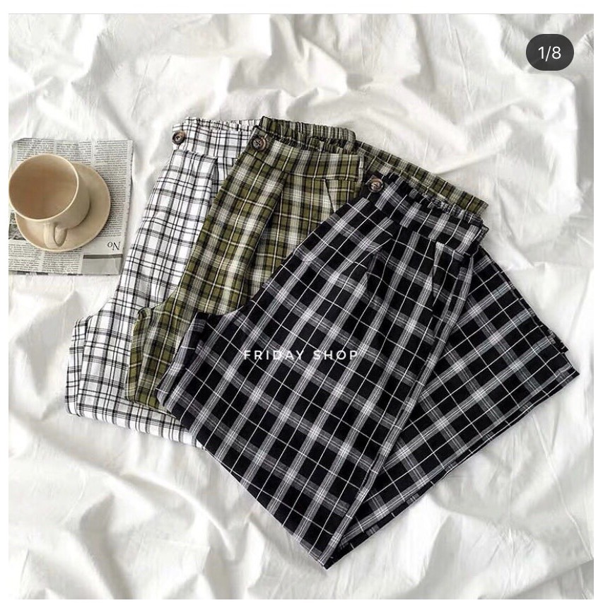 Quần culottes kẻ ô nhiều màu Friday | BigBuy360 - bigbuy360.vn