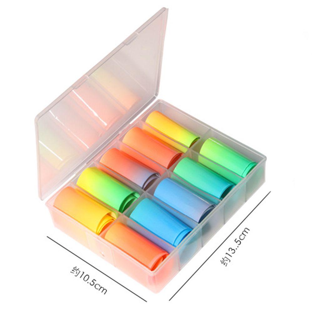 Set Giấy Foil Màu Sắc Cầu Vồng Neon Dán Móng Nghệ Thuật