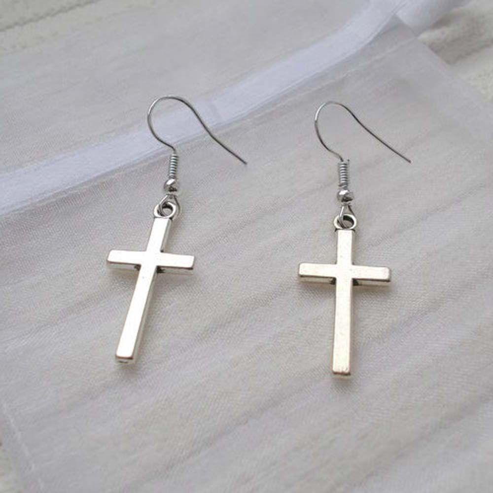 Khuyên Tai Hình Thánh Giá Phong Cách Hàn Quốc Dành Cho Nữ