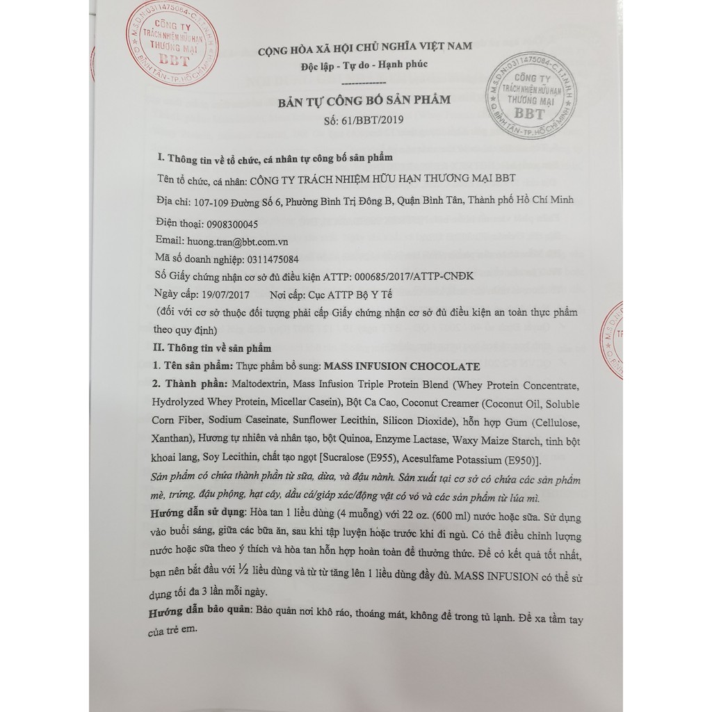 Nutrex MASS INFUSION TĂNG CÂN TĂNG CƠ 5,45 Kg Giá sinh viên