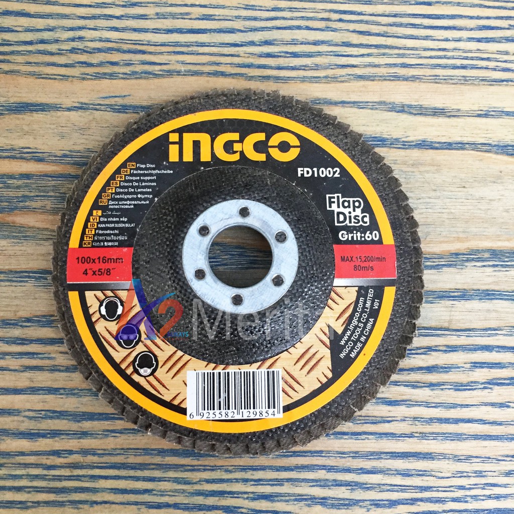 Bộ 2 nhám xếp 100x16mm (P60) INGCO FD1002