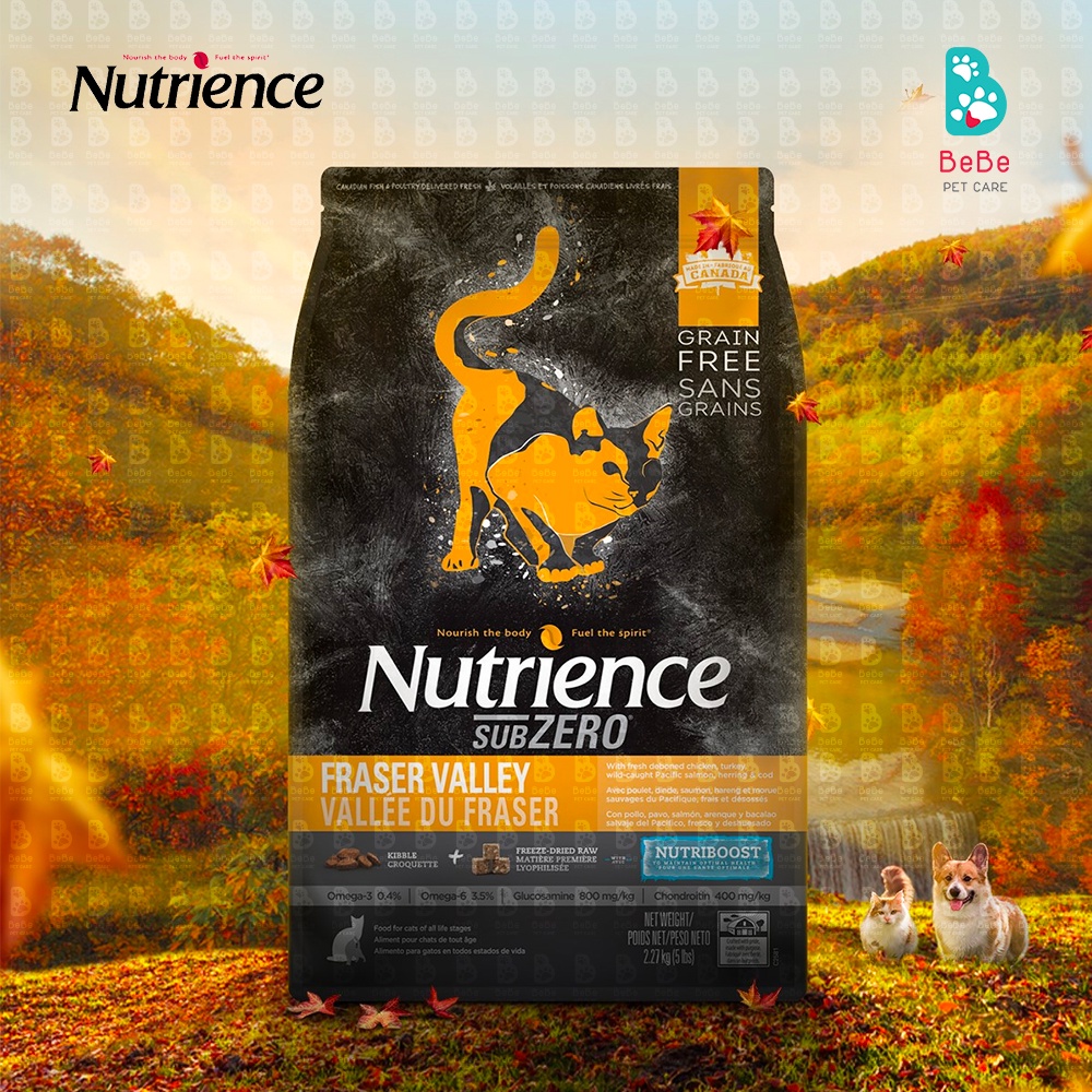 [500Gr] Hạt NUTRIENCE SubZero Fraser &amp; Valley Cho Mèo (Gà Tây, Cá Hồi, Cá Trích, Cá Tuyết &amp; Rau Củ Tự Nhiên)