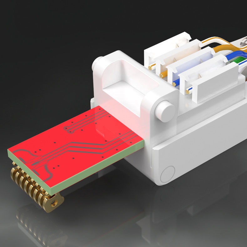 Công cụ Miễn phí Đầu nối RJ45 CAT6 Phích cắm kết nối Ethernet, 23AWG đến 26AWG Cáp Internet Cắm cài đặt Quá trình cài đặt