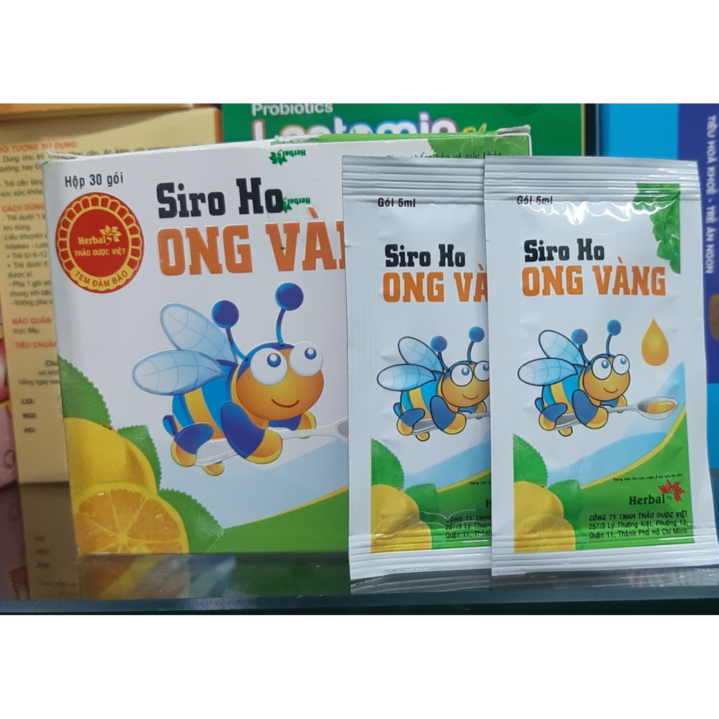 siro ong vàng hỗ trợ hô hấp