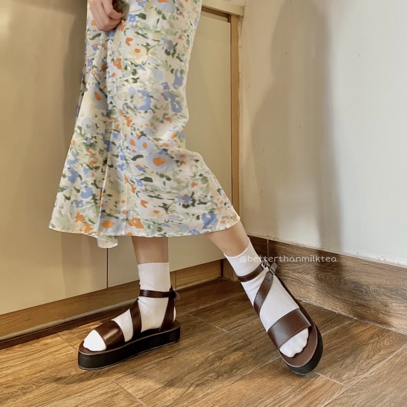 Giày Sandals quai chéo đế cao 3cm cá tính (Sandals VyVy)