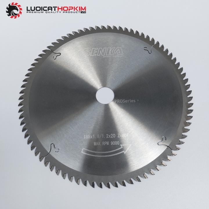 Lưỡi cắt ván MDF MFC nhựa nội thất nhôm mỏng 185mm 80 răng hợp kim SENKA