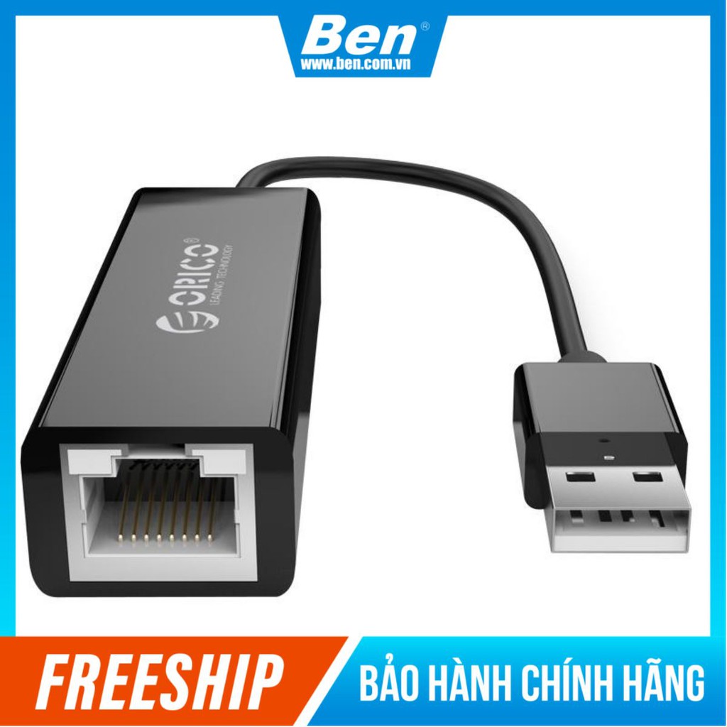 Bộ chuyển USB 3.0 sang cổng LAN Giga ORICO UTJ-U3-BK(ĐEN) - Bảo Hành Chính Hãng Orico 12 Tháng