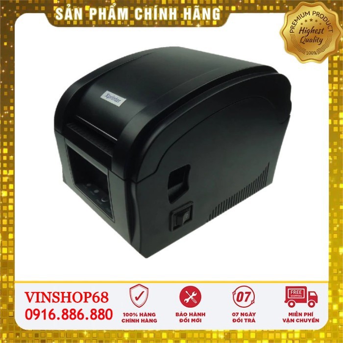 Freeship toàn quốc - Máy in mã vạch, tem nhãn, tem trà sữa XPrinter XP360B / 360 /360B in siêu nhanh, bền, đẹp