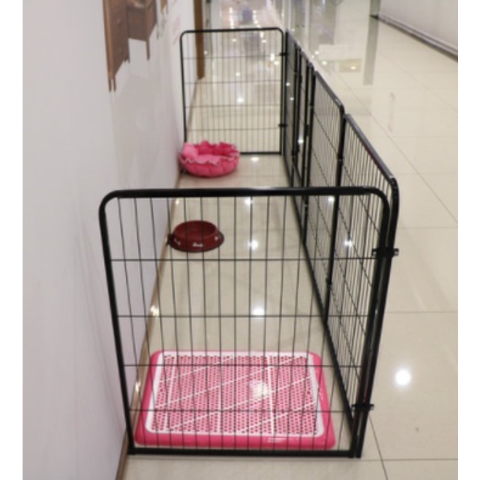Chuồng Quây Chó Lớn - Nan Ống sơn tĩnh điện - Gồm 6 tấm ghép kích thước 90*100cm.