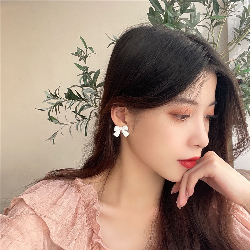 Bông Tai Kim Bạc 925 Hình Nơ Màu Sắc Dễ Thương Thời Trang Mùa Hè Dành Cho Nữ