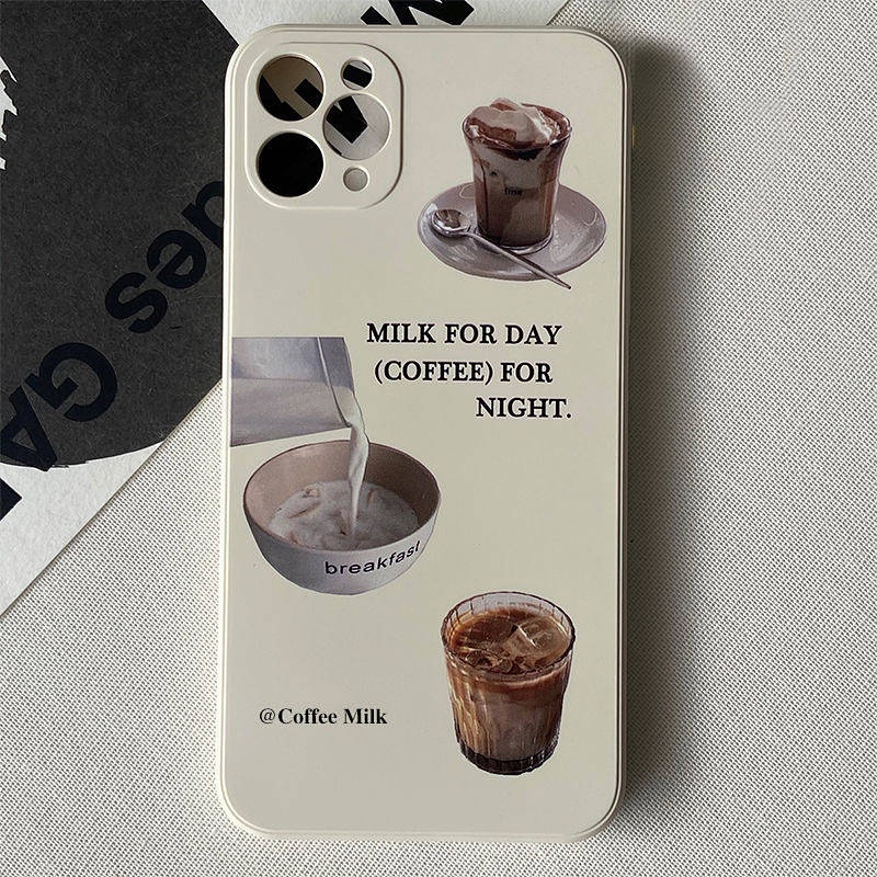 Niche Ins Coffee 14 Transparent Iphone13 All-Inclusive 7P for 11 Apple 12pro Phone Case XR Simple Xs yXZd