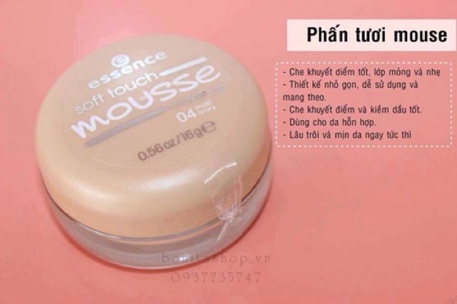 PHẤN TƯƠI ĐỨC MOUSSE ESSENCE NHẬP KHẨU CHÍNH HÃNG